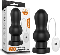 Lovetoy - King Size Vibrerende Buttplug - Rammer - 18 cm - Zwart — thumbnail 1