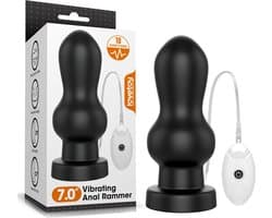 Lovetoy - King Size Vibrerende Buttplug - Rammer - 18 cm - Zwart