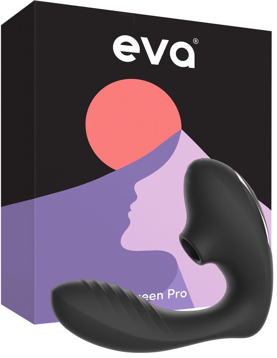 Eva® Queen Pro - Vibrator voor Vrouwen - Luchtdruk Sex Toy - G-Spot Stimulator & Clitoris Satisfyer - Seksspeeltjes voor Koppels - Dildo Vibrator - Realistisch - Sex Toys voor Vrouwen - Cadeau voor vrouw - Obsidian Black — afbeelding 1