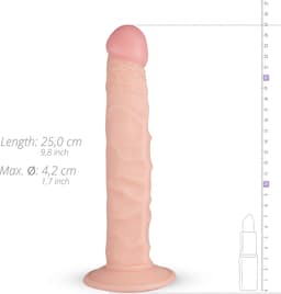 Real Fantasy - Scott - Realistische Dildo met Zuignap - 25 cm - Dildo - Dildo's - Sex Toys voor Vrouwen en Mannen - Dildo Mannen Anaal - Beige — thumbnail 6
