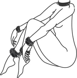 EasyToys - Fetish Set met Halsband, Enkelboeien en Handboeien - Duurzaam - Bondage Set - Handboeien - BDSM Set - BDSM Toys - Rollenspel Erotiek - Erotisch Spel - Sex Toys voor Vrouwen en Mannen - Zwart — thumbnail 2