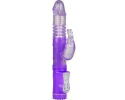 EasyToys - Stotende Rabbit Vibrator - Tarzan Vibrator - Vibrators voor Vrouwen - Sex Toys voor Vrouwen - Vibrators - G-Spot Vibrator - Clitoris Stimulator - Paars