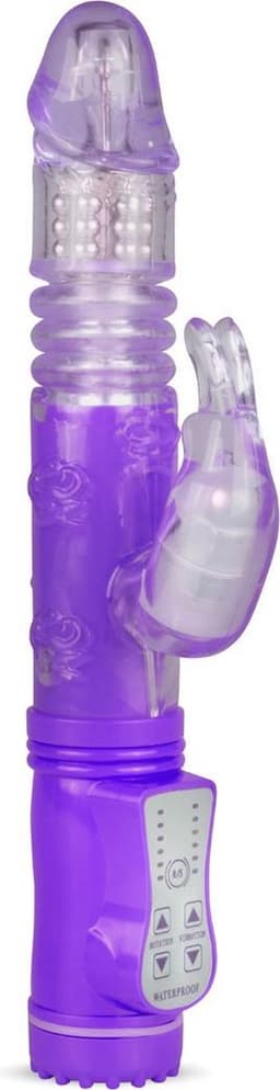 EasyToys - Stotende Rabbit Vibrator - Tarzan Vibrator - Vibrators voor Vrouwen - Sex Toys voor Vrouwen - Vibrators - G-Spot Vibrator - Clitoris Stimulator - Paars — thumbnail 1