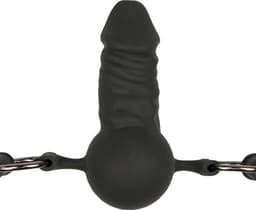 EasyToys - Ball Gag met Siliconen Bal - Duurzaam - BDSM - BDSM Toys - Sex Toys voor Vrouwen en Mannen - Mondknevel - Balgag - Erotisch Spel - Zwart — thumbnail 5
