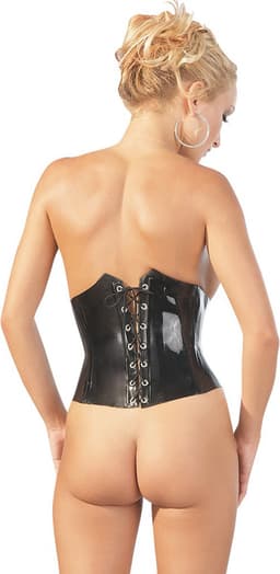 LateX – Latex Korset Klassiek en Uitdagend voor Extra Spanning en Uitdaging Maat L - Zwart — thumbnail 5