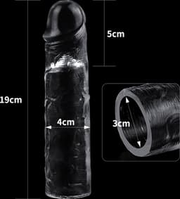 LoveToy - Flawless - Transparante Penis Sleeve - 19 cm — thumbnail 4