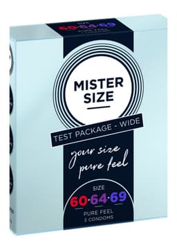 Mister Size TEST KIT - Condooms 60, 64, 69 mm - 3 Stuks transparant — thumbnail 1