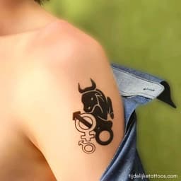 Bull Cuckold - BDSM - dominante mannelijke sekspartner - swingers - erotische tijdelijke tattoo - neptattoo volwassenen - erotiek voor vrouwen — thumbnail 3