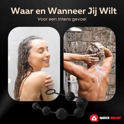 Quick Relief Anal Beads™ - Anale Kralen - Anaalketting - Sex Toys - Buttplug - Vaginale Ballen - Anale Speeltjes - Siliconen - 40 cm lengte - Zwart — thumbnail 6