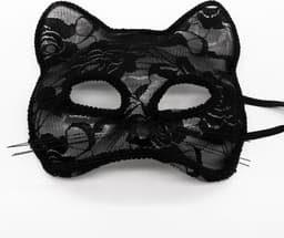 Vos Masker Dames - Verkleedkleding - Masquerade Masker -Gemaskerd Bal - Galamasker - Zwart — thumbnail 2