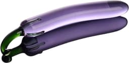 Glazen design dildo - RedParrot - Handgeblazen - Aubergine - 16CM — thumbnail 1