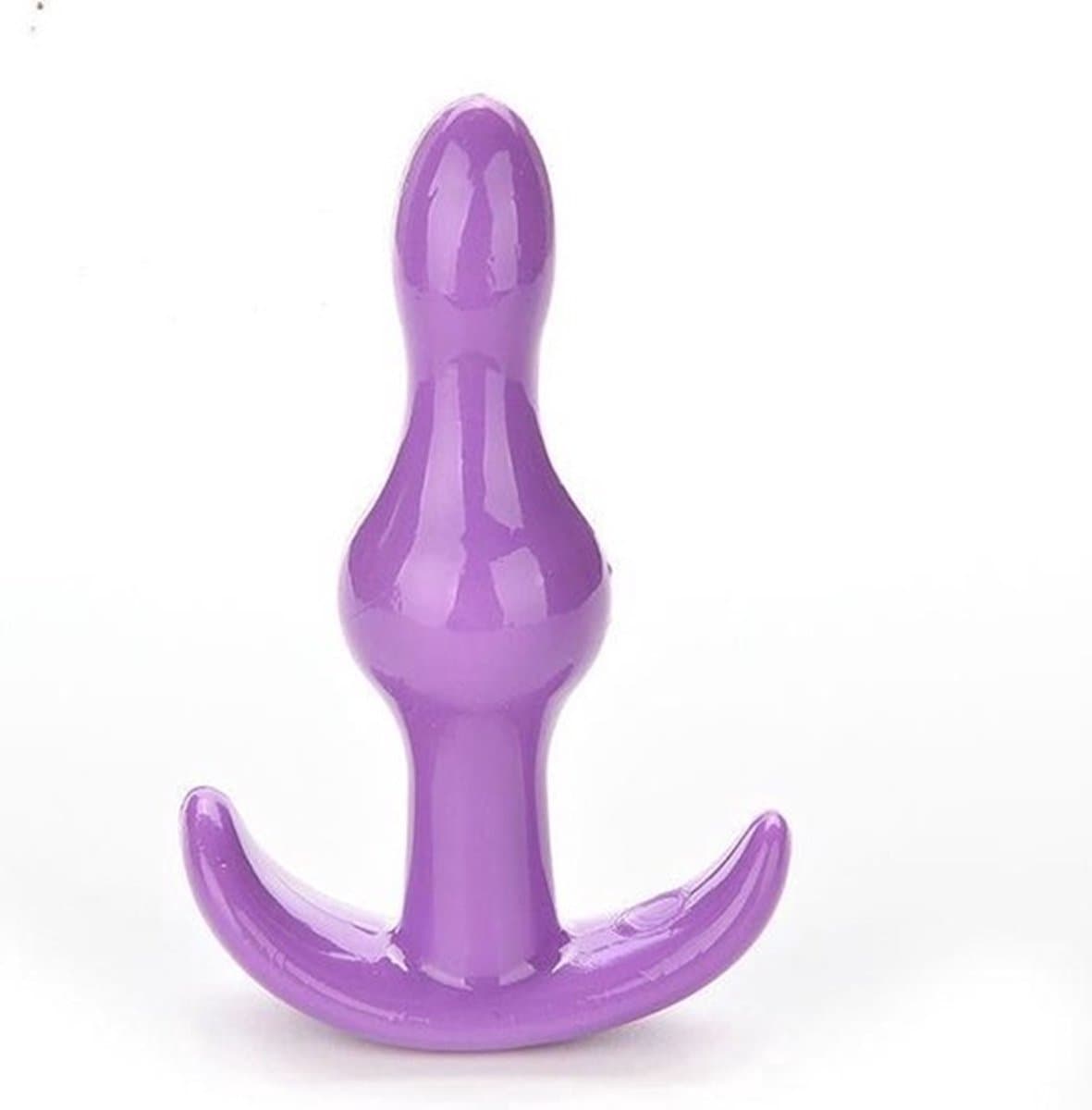 Buttplug I Anaal Plug I Butt Plug I Mini Buttplug I Voor Hem Of Haar I 9 CM Inbrenglengte I Siliconen I Paars — afbeelding 1