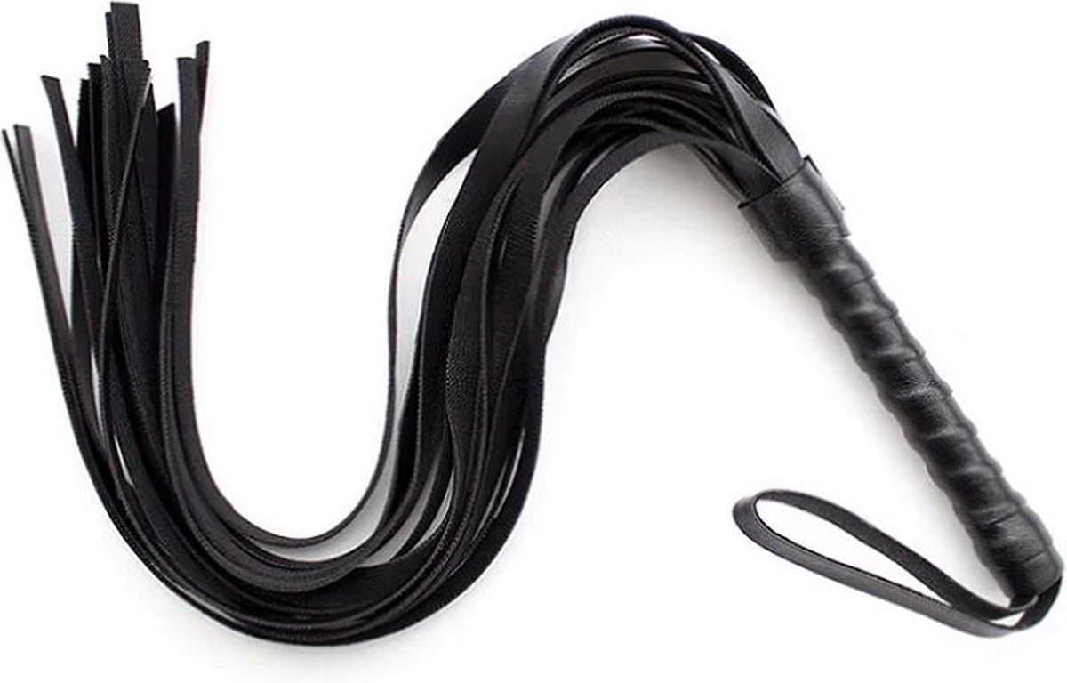 Nina’s Giftshop® BDSM Zweep Zwart – PU Leer – Erotische Zweep – BDSM Accessoire – Seksspeeltje voor Koppels – Volwassenen – Cadeau voor Hem & Haar – Valentijn Cadeau — afbeelding 1
