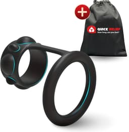 Quick Relief Extreme Pleasure Cockring™ - Cockring - Penis Ring - Seksspeeltje voor Koppels - Sex Toy voor Mannen & Vrouwen - Zwart — thumbnail 1