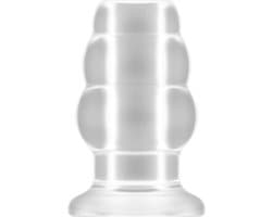 No.51 - Large Hollow Tunnel Butt Plug - 5 Inch - Translucent