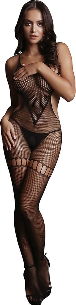 Net High Neck Bodystocking - Één maat — thumbnail 11