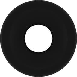 No.50 - Medium Hollow Tunnel Butt Plug - 4 Inch - Black — thumbnail 3