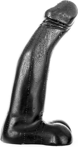 All Black Realistische Dildo - zwart — thumbnail 7
