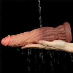 Lovetoy - Realistische XXL Dildo 24.5 cm - Lichte/donkere Beige — thumbnail 10