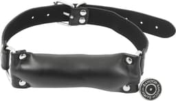 Banoch - Bit gag soft straight black - bitgag van imitatieleer zwart - bdsm — thumbnail 7