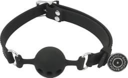 Banoch - ball gag siliconen small - zwart Ø 3,5 cm — thumbnail 1