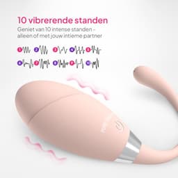 Pure Pleasure® Vibrators voor Vrouwen – Vibrerend Ei met Afstandsbediening – Clitoris Stimulator voor Vrouwen & Koppels – Draagbare Vibrator – 10 Vibratiestanden – Oplaadbaar – Stil & Waterdicht – Roze — thumbnail 3
