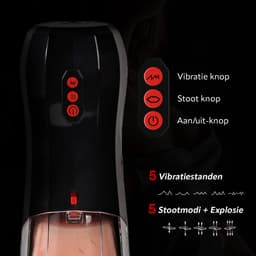 Extacia Masturbator voor Man - Pocket Pussy - Elektrisch - Blowjob Simulator - Sex Toys Mannen - Kunst Vagina - Inclusief Opbergtasje & Oplaadkabel — thumbnail 3