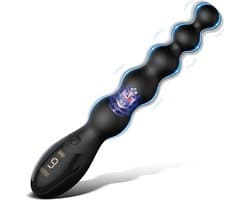 Lzwintrading - Anal Beads - Buttplug Vibrator - Siliconen Butt Plug Dildo met 9 Vibratie Standen - Vibrators voor Vrouwen en Mannen - Prostaat Stimulator - Clitoris Stimulator - Sex Toys voor Koppels - Anale Speeltjes Ballen - Anale Kralen Plug