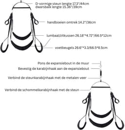 CLGP® Sex Schommel Volwassenen - Sex Stoel - Sex Toys voor Koppels - Zwart — thumbnail 7