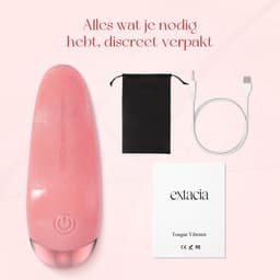 Extacia Tong Vibrator voor Vrouwen - Dildo - Clitoris & G-Spot Stimulator - Sex Toys voor Vrouwen - Seksspeeltjes - Inclusief Opbergtasje & Schoonmaakmiddel — thumbnail 3
