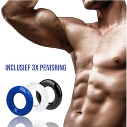 Men Penis pomp - Cockring - Penis pomp Met Penisring - Sex toys voor mannen - Penis Extender -Erectiepomp met penisringen — thumbnail 4