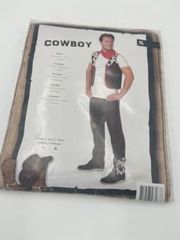 Kinky Cowboy Verkleedset – Bruine Broek, Gilet & Rode Sjaal – Erotisch Kostuum voor Foute Feestjes & Rollenspel Maat M — thumbnail 3