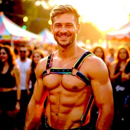 BUM BLING® - Regenboog Harnas voor Man - One Size - Gay Clubwear - BDSM Fetish & Pride — thumbnail 5