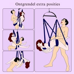Sex Schommel - Sex Swing Extra Stevig – Seksschommel Met Extra Brede Kussens – Seksspeeltjes voor Koppel – Seks Schommel BDSM – Erotiek Toys - Sex Sling – Love Swing – Discreet Verpakt – Zwart — thumbnail 6