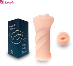 Lovely Pocket – Mondvormige Pocket Pussy, Realistische Blowjob Masturbator, Seksspeeltje– Zachte Kunstmond-Stroker voor Mannen — thumbnail 1