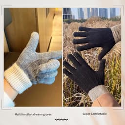 Allecto plus - Winterhandschoenen 2 paar Touchscreen - Warm en winddicht - Unisex mannen vrouwen jeugd - Geschikt voor winteruitjes — thumbnail 6