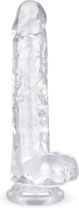 Jelly Dildo met ballen - 19 cm — thumbnail 1