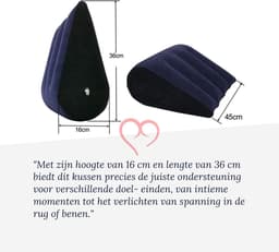 TipsToys® Sex Kussen SeksMeubel - Sex Pillow - Seksspeeltjes voor koppel - Opblaasbaar Seks Kussen Cockring — thumbnail 4