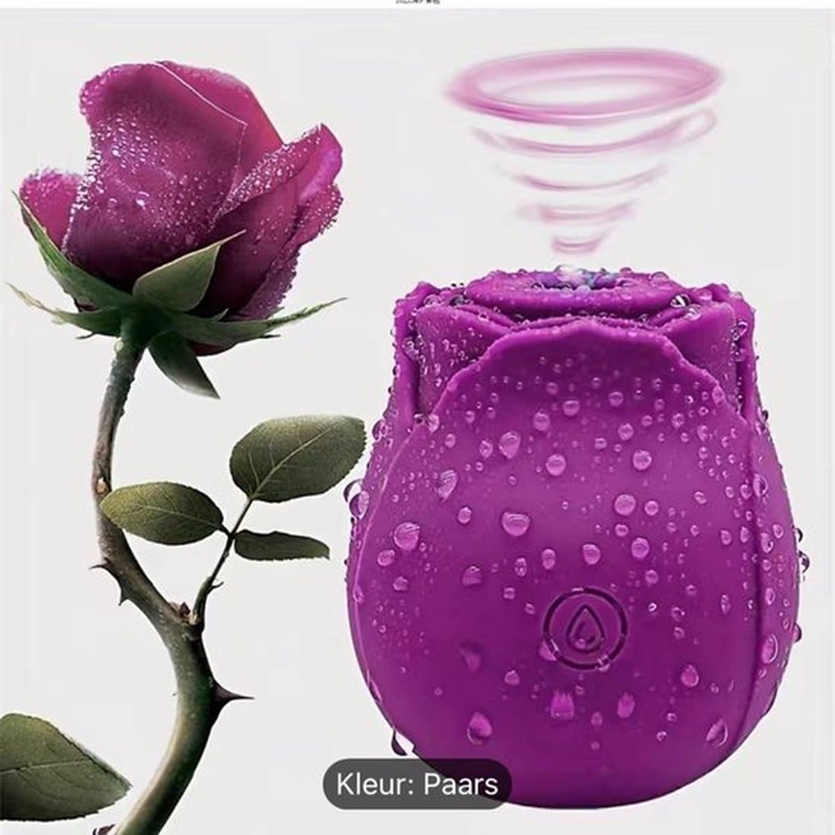 Luchtdruk vibrator - Paars - 1 vibrator - Zuigende Vibrator - Roos op een oplader - Kerstcadeau - Feestdagen - Geschenk — afbeelding 1