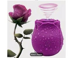 Luchtdruk vibrator - Paars - 1 vibrator - Zuigende Vibrator - Roos op een oplader - Kerstcadeau - Feestdagen - Geschenk