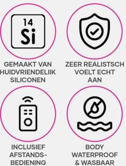 BUM BLING® Verwarmende Vibrator - Realistische Dildo - Vibrerende Dildo met Zuignap - Roze/Beige - Met Stootfunctie — thumbnail 5