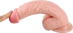 Banoch | Dildo | zacht met zuignap | 20 cm | Realistisch Geaderd | Stevig & Buigzaam | Voor Anaal en Vaginaal Gebruik — thumbnail 2