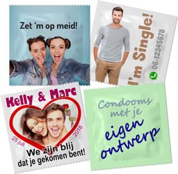 Condoomfolies met eigen bedrukking - 10 stuks — thumbnail 1