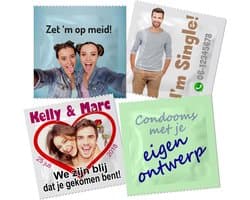 Condoomfolies met eigen bedrukking - 10 stuks
