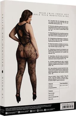 Criss Cross Neck Bodystocking - Plus Size — thumbnail 6