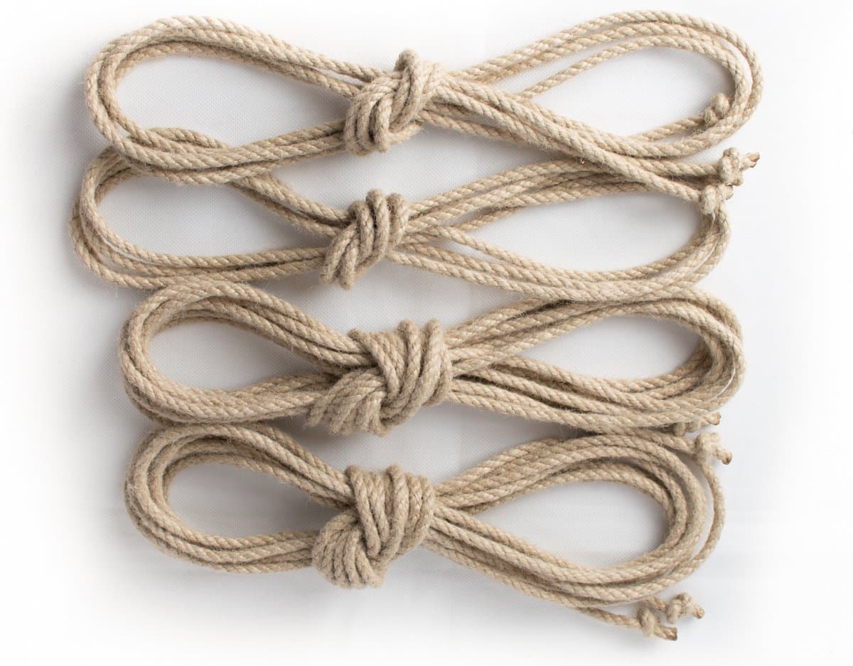 Shibari Touw starterset van 2 x 4 meter en 2 x 10 meter | 6mm dik | Synthetische hennep | Hempex / Spleitex | Hoogwaardig | Bondage — afbeelding 1