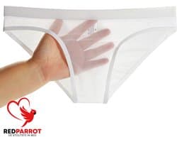 Transparante Zijde Onderbroek - Heren - Wit