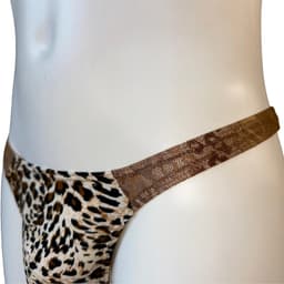 LekkerStout Heren Luipaard String - Kant - Bruin - Sexy Herenlingerie | XL | ( LS261 ) — thumbnail 5