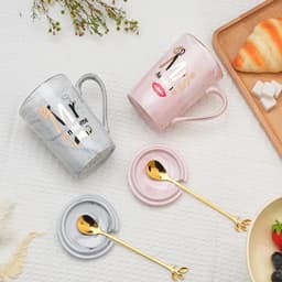 Romantisch Huwelijkscadeau voor Koppels - 2 Stuks Keramische Geschenkmokken 400ml — thumbnail 5
