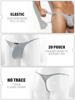 Zachte Low Rise G-String Heren - Sexy Thongs Onderbroek — thumbnail 2